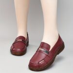 Women's Round Toe Flat Shoes, Comfortable Soft Sole Slip On Shoes, All-Match Walking Outdoor Flats - Image 4