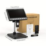 7-inch HD digital microscope, equipped with eight adjustable LED lights, can be operated remotely and supports photography and video recording - Image 2