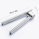 ⁦1pc Garlic Press, Stainless Steel Garlic Mincer & Peeler, Garlic Crusher, Removable Inner Dish Design For Easy Clean And Filling Garlic Kitchen Accessories⁩ - الصورة ⁦6⁩
