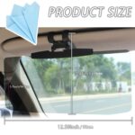 Anti-Glare Polarized Car Sun Visor Extension – Acrylic Material, Blocks Stray Light, Reduces Snow Blindness & UV Rays, Easy Snap-On Installation for All Vehicles, Sun Visor for Car - Image 2