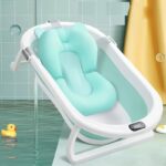 Soft & Non-Slip Youngsters Bath Seat Cushion - Cozy Bath Pillow for Youngsters, Perfect Gift for Christmas, Halloween, Thanksgiving, New Year | MAYAPHILOS | White/Pink/Blue - Image 2