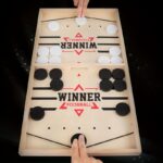 Fast Sling Puck Game - Classic Wooden Tabletop Board Game for Two Players, Family-Friendly Interactive Desktop Strategy Game with High-Elasticity Foam Pieces, Ideal for Parties and Family Gatherings, Educational Toy | Classic Design | Wooden Elements, Gam