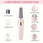 ⁦1pc Rechargeable USB Electric Foot File for Callus Removal - Portable Foot Grinder with Smooth, Round Design, Ideal for Foot Care and Smoothing, Foot Care Tool | Modern Foot Care | Smooth Finish, Foot Care Products⁩ - الصورة ⁦3⁩