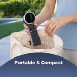 Portable Handheld Turbo Fan with 5-Speed, USB Rechargeable Battery - Up to 12 Hours of Operation, Ideal for Outdoor Activities, Travel & Work - Black