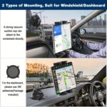 Heavy Duty 360° Rotating Car Tablet Mount with Suction Cup – Adjustable Dashboard Holder for iPad Pro/Air/Mini & 11.94-32.77cm Tablets, Phones, and GPS Devices, Foldable Aluminum Design, Secure Adhesive Pad, Easy Installation, Compatibility, Tablet Holder - Image 7