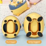 Kids' Potty Training Seat - Durable, Easy-Clean Plastic Toilet for Youngsters Boys & Girls - Infant Home Training Toilet with Fun Yellow and Blue Design - Image 4
