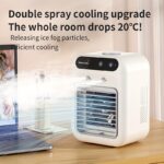 NIJ USB Rechargeable Mini Air Conditioner Fan - Portable Desk Cooling Device with Lithium Battery, Wireless, and USB Charging for Home, Office, or Dormitory Use, Cooling Device, NIJ - Image 10