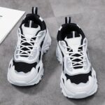 Women's Luminous Chunky Sneakers, Colorblock Mesh Low Top Running Trainers, Breathable Walking Sports Shoes plus size - Image 7