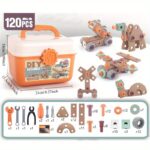 120pcs Kids DIY Tool Set - Educational STEM Construction Toy Kit with Handmade Plastic Tools, Assembly Required, Role Play Game for Children, Creative Brain Teaser for Fine Motor Skills Development, Perfect Christmas Birthday Gift for Boys & Girls - Image 4