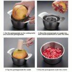 Stainless Steel Pomegranate Seed Removal Set - Durable Metal Fruit Peeler and Seed Extractor Tools, Easy-to-Use Office and Dining Food Prep Accessories, Includes Bowl and Wooden Mallet (1 Set) - Image 8