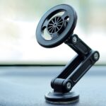 ⁦1pc Universal Car Phone Holder, Magnetic Wall Mount with Rotatable Design, Waterproof PC Material, Compatible with All Smartphones⁩ - الصورة ⁦3⁩