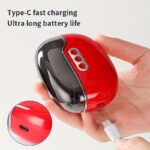 Red Type-C Fast Charging Nail Drill with Ultra Long Battery Life - Rechargeable Electric Nail Clipper, Nail Grinder, and Nail Lamp for Manicures, Pedicures, and Nail Care, Nail Care Tool | Modern Nail Care | Durable Nail Care, Nail Care Tools