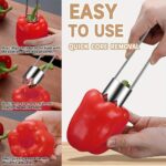 1/2/3pcs Stainless Steel Fruit & Vegetable Corer Tool - Efficient Kitchen Gadget for Cucumbers, Bell Peppers, Apples, Tomatoes, Jalapenos - Durable, Easy-to-Use Core Remover for Home Cooking, Core Removal Tool | Streamlined Design | Stainless Steel Tool - Image 8