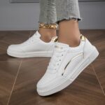 Casual Fashion Sports Shoes For Women Flat Simple Flash Sports Shoes - Image 9