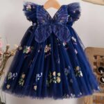 Girls' Dreamy 3D Butterfly Wings Dress - Sweet and Colorful Floral Embroidered Tulle Princess Skirt for Summer Birthday Parties - Image 18