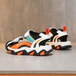⁦Boys' Summer Sports Sandals - Breathable, Non-Slip Sole, Hook-and-loop Fastener Strap, Durable with Striped Pattern⁩ - الصورة ⁦7⁩