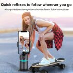 360° Smart Tracking Head with AI Cloud Eye - Wireless, Gesture-Controlled, Face Recognition, Horizontal/Vertical Screen Switch, Colorful Ambient Lights, Ideal for Selfie, Video, Live Streaming on YouTube, TikTok, Vlog, and More, Selfie Apparatus|Modern He - Image 4