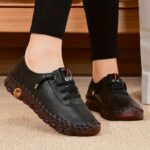 Women's Handmade & Comfortable Flat Loafers, Breathable & Lightweight Non Slip Lace Up Slip On Shoes, Women's Footwear - Image 29