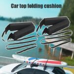 ⁦1pc Black Nylon Car Roof Luggage Rack with Surfboard & Kayak Straps - Non-Slip Folding Cushion for Secure Transport, Easy Snap-On Installation, Durable PA Material for Outdoor Use, Luggage Rack for Vehicle⁩ - الصورة ⁦6⁩