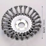 15.24 cm Unbreakable Wired Trimmer Blade, Weed Eater Head - Steel Wire Rotary Brush Cutter for Moss, Grass, Rust Removal on Paving Stones, Pavement Joints or Driveway, Weed Control | Rotary Brush Cutter | Durable Cutting System, Weed Eater Accessories - Image 6