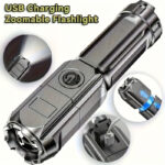 1pc Super Bright Variable Focus Flashlight - Portable, Multifunctional, Variable, Suitable for Outdoor, Emergency Use - Image 7