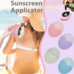 Silicone sunscreen and Lotion applicator Roller - hygienic, portable cosmetic tool for even application, hand wash only, round design for smooth coverage, Light Beige care application | Smooth covering tool | durable silicone - Image 2