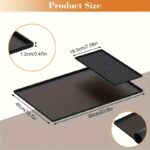 ⁦2-in-1 Silicone Coffee Bar Mat with Convex Edge - Black Countertop Protector for Espresso Machines & Dishwashers, 59.94cm x 39.88cm, Durable & Easy to Clean, Coffee Bar Accessories, Espresso Machine Mat | Modern Coffee Bar Mat | Durable Countertop Mat, Co⁩ - الصورة ⁦6⁩