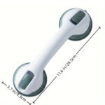 ⁦Suction Cup Shower Handle, Safety Support Handrail, Non-Slip Bathroom Grab Bar, Vacuum Cup Assist Grip, Plastic, No Electricity Needed, Bathroom Accessory⁩ - الصورة ⁦2⁩