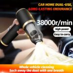 For Mini Handheld Vacuum Cordless, Car Vacuum Cleaner Portable Charging, Three-in-One, Dust Suction and Air Blower and Hand Pump, 5000PA Hand Vacuum High Power, Cleaning Favorite
