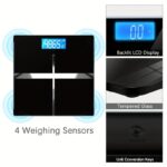 ⁦Weight scale, digital bathroom scale, household scale, weighing 180kg⁩ - الصورة ⁦3⁩