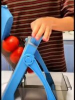 Upgraded Kitchen Safety Mandoline Slicer, Larger Size Vegetable Food Chopper with Adjustable Potato Slicing Thickness, Julienne + Dicer Kitchen Multi-Functional Vegetable Cutter, Stainless Steel Blade, Manual Operation, No Electricity Needed, Kitchen Effi - Image 9
