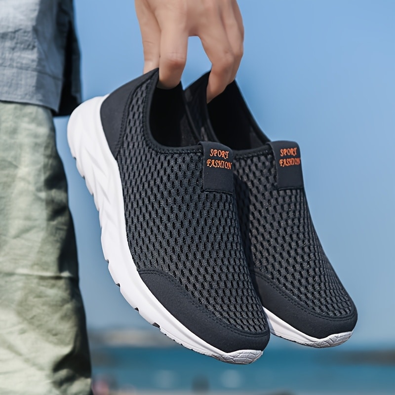 360e5c90-a5cf-4410-9af8-910dedfe0a88.jpg Men'S Breathable Slip-On Sneakers - Lightweight, Non-Slip Casual Shoes with Soft Mesh Upper, Ideal for Hiking, Running & Everyday Wear, All-Season Comfort, Casual Sports Shoes|Slipon Sneakers|Breathable Upper Sneakers - Image 1