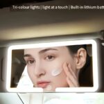Car Sun Visor Makeup Mirror Anti-Shatter Car Interior Accessories High Definition Mirror with Light Car Vanity Mirror