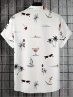 Men's Hawaiian Style Short Sleeve Shirt With Tropical Plant 3D Print - Casual Vacation Beach Shirt For Summer - Image 2