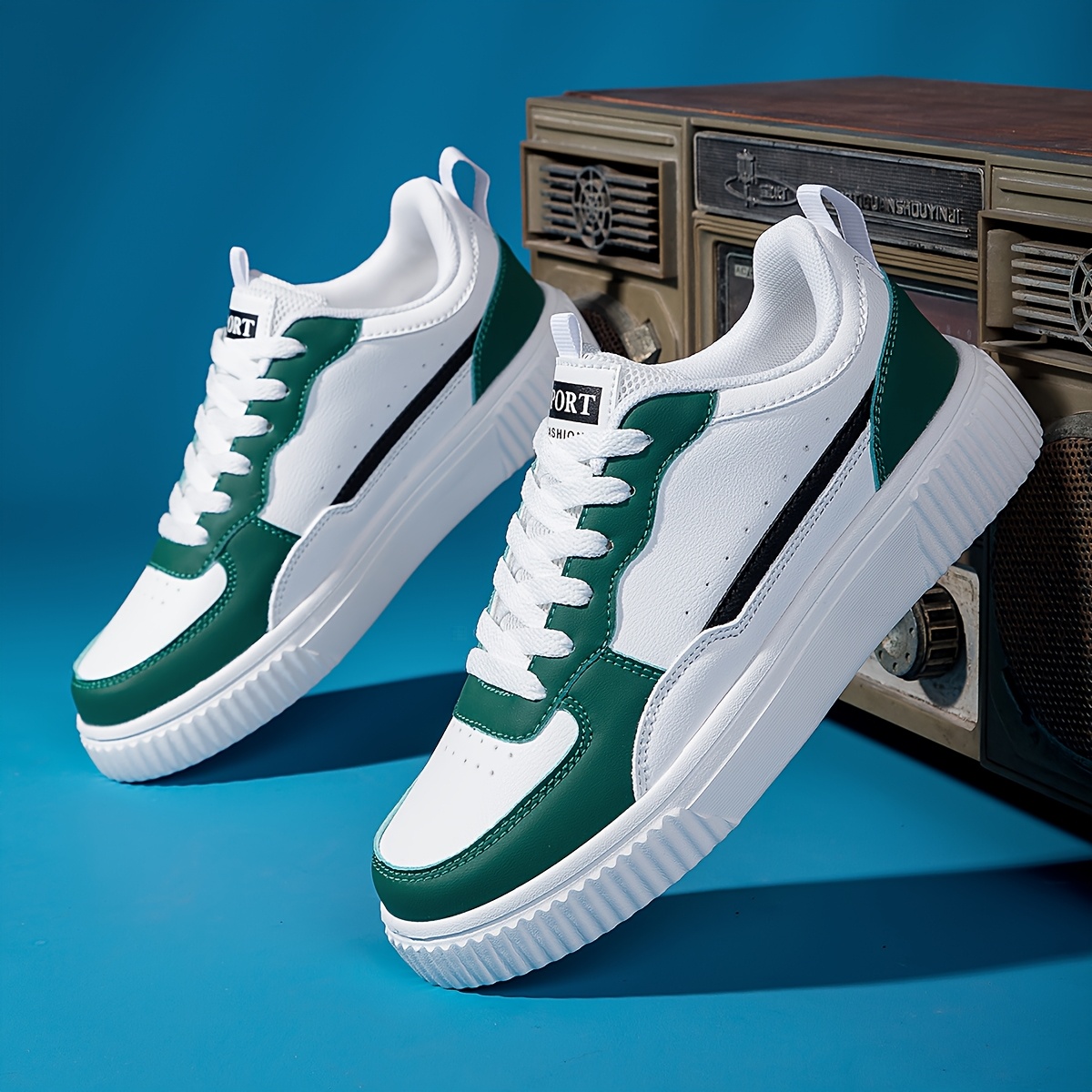 378e735d-8c96-483b-bf26-fc5c8e74a3a5.jpg Women'S Casual Athletic Sneakers, Skate Shoes with EVA Sole, Comfortable & Lightweight, Non-Slip & Stable Fit, All-Season, Ideal for Daily Wear & Outdoor Activities, Fits All Seasons, Low Top Lace-Up Style, Plain Toe, Couples' Matching Design, Everyday Sn - Image 1
