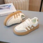 ⁦1 pair of Youngsters's spring and autumn new sports shoes, soft soled board shoes for boys and girls, versatile white shoes for girls⁩ - الصورة ⁦6⁩