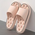 Women'S Soft & Comfortable EVA Slip-On Slippers - Non-Slip, Wear-Resistant, Lightweight Home Slippers with Soft Beige Upper and Ergonomic Design, All-Season Comfort, Non-Slip Footwear | Soft Upper Material | Ergonomic Design, Slippers for Home - Image 3