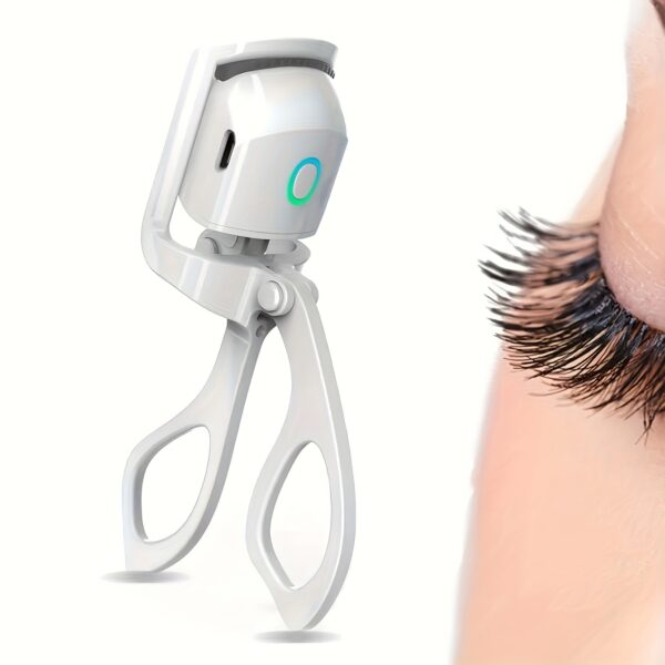New Gentle Care White Pink USB Eyelash Curler with Comb - Lasting Curl 24 Hours, Hypoallergenic Alcohol-Free, Accelerate Temperature Rise, No Damage Natural Lashes, Limited Time Offer, Special Occasion Gift Christmas, Halloween, Easter, Valentine's Day, T