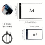 LED Light Pad A4/A5 Three Level Dim Scale Drawing Copy Board Graphic Tablet Trace Light Box for Diamond Paint PC Laptop - Image 3