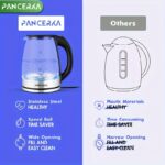⁦PANCERKA Electric Kettle, 1.8L, LED Illuminated, High Borosilicate Glass, Auto Shutoff, Boil-Dry Protection, 360° Base, Stainless Steel, 220V-240V, European Standard Plug, No Conversion Plug, Rated Power 1500W⁩ - الصورة ⁦10⁩