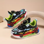 Youngsters' Cartoon Sports Car Sneakers with Rotating Buckle – Breathable Mesh, Lightweight, All-Season Sneakers for Boys and Girls, Vibrant Racing Design, Comfortable for Streetwear and Playtime, Youngsters Casual Footwear | Sporty Youngsters Footwear | - Image 7