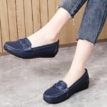 2025 Spring/Autumn Women's Slip-On Casual Shoes - Breathable Synthetic Cover Low-Top Sneakers with TPR Sole, Comfortable Round Toe & Decorative Bow Detail for Summer Casual Attire, Summer Shoes | Slipon Shoes | Synthetic Cover Shoes - Image 11