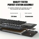 ZYY Portable Wireless Three-Fold Keyboard with Touchpad, Ultra-Thin Design, Rechargeable Lithium Polymer Battery 140mAh, USB Charging, Compatible with Android, iOS, Windows, Mac, with Type-C Charging Port, for Office and Travel - Image 6
