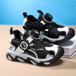 Boys' Cool Sports Sandals with Rotating Button, Breathable Fabric Non-Slip Sole, Perfect for Beach, Hiking & Outdoor Activities in Spring/Summer - Lightweight, Shock-Absorbing, Round Toe Design, Summer Sandals - Image 8