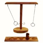 Wooden Balance Scale Game with Hooks, Ultimate Indoor/Outdoor Battle Game for Adults - Party Supplies, Beverage Fun, Bar, Home, Party, Holiday Gift, Halloween Present