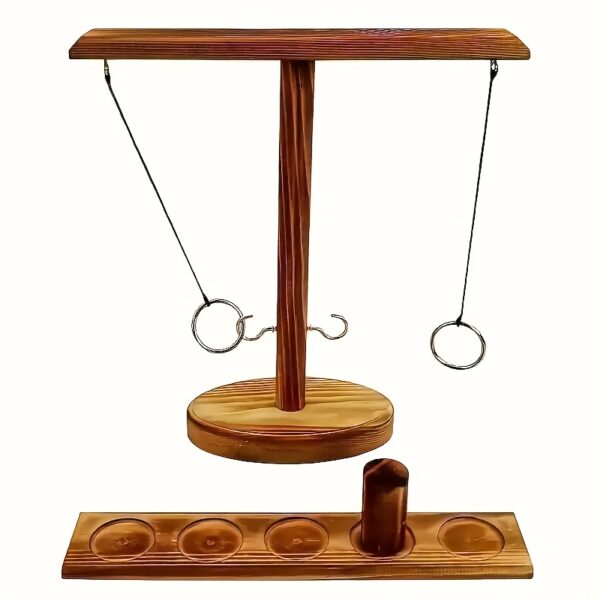 Wooden Balance Scale Game with Hooks, Ultimate Indoor/Outdoor Battle Game for Adults - Party Supplies, Beverage Fun, Bar, Home, Party, Holiday Gift, Halloween Present