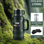⁦1 Large Capacity Insulated Kettle, Insulated Bucket, Insulated Cooler, Coffee Pot, Travel Kettle with Handle 316 Stainless Steel Outdoor Car Sports Double-Layer Kettle/Suitable for Outdoor Travel, Camping/Ramadan Gift⁩ - الصورة ⁦13⁩