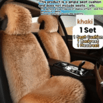 Luxury Plush Car Seat Covers - Thick Soft Faux Fox Fur 3pcs Front Single Seat Cushion Set with Back Storage Bag - Universal Fit Winter Warm Car Seat Protector for Driver and Passenger, Automotive Seat Pad, Winter Car Accessory | Plush Texture | Knit Fabri - Image 10