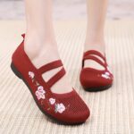 ⁦[Soft Sole] 2024 Women's Summer Casual Knit Flats | Soft Sole, Lightweight & Comfortable Fabric | PU Insole | Slip-On Shoes | Summer⁩ - الصورة ⁦5⁩