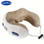 JustEvo Neck Massaging Pillow, Full-Body Massager, Home Massage Device, Shiatsu Massage, Relaxation Massage, Pre-sleep Massage, Travel Essential, Suitable for All Occasions, the Perfect Valentine's Day Gift.